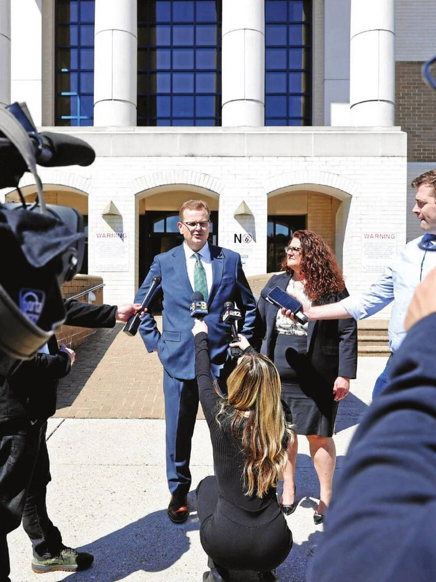Doug and Emilee at Dinwiddie Press Conference