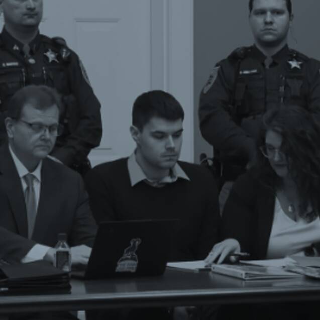 Doug and Emilee with Defendant in Courtroom